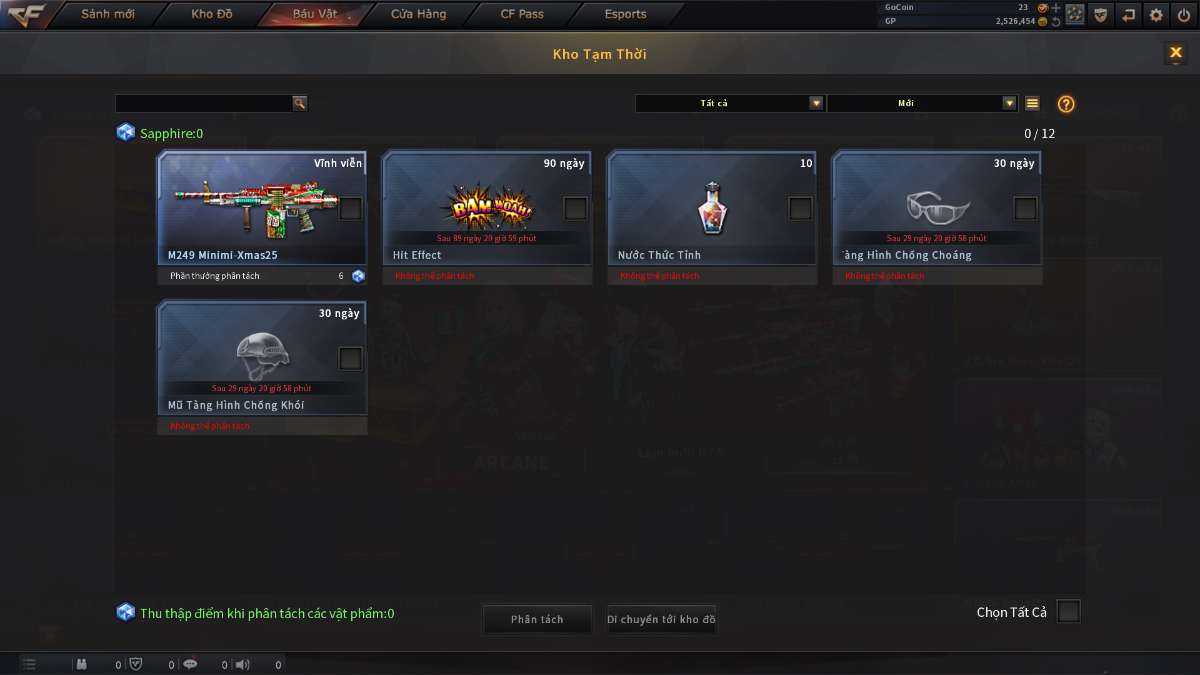 shop acc cf uy tin gia re